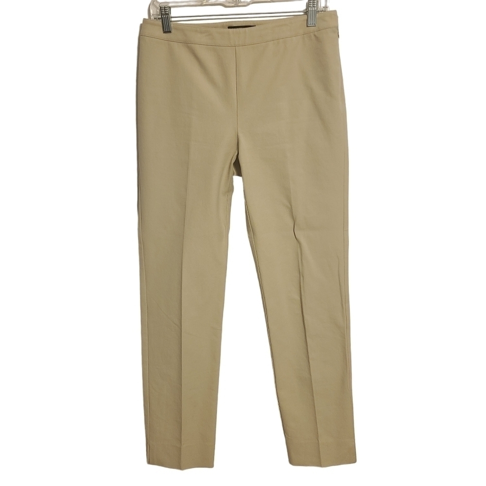 Lafayette | Women's Classic Oatmeal/Cream Bleecker Slim Cropped Pants (Size 4)